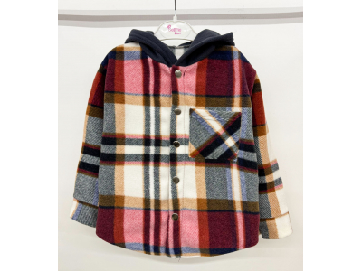 Рубашка дитяча для дівчинки і хлопчика (РБ-09 фліс полар клітинка.)