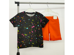 Комплект хлопчачий футболка та шорти (КМ-02 стрейч кулір + 2-х нитка)