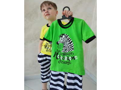 Комплект мальчиковый футболка и шорты  (КМ- 03 кулир рулон  )