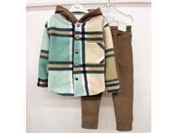 Костюм дитячий для дівчинки і хлопчика (КС-52 фліс полар клітинка .)