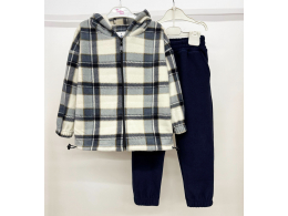 Костюм дитячий для дівчинки і хлопчика (КС-09 фліс полар клітинка .)