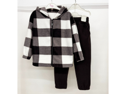 Костюм дитячий для дівчинки і хлопчика (КС-09 фліс полар клітинка .)