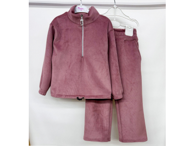 Костюм дитячий для дівчинки  (КС-73 рубчик велюр утеплений .)