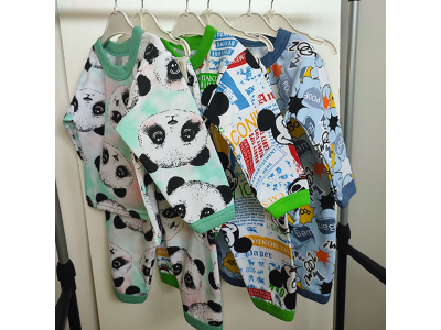 Пижама детская для мальчика и девочки  ( ПЖ-04 начес набивной нов. )