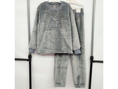 Пижама подростковая для мальчика и девочки  ( ПЖ-18  вельсофт одн.)